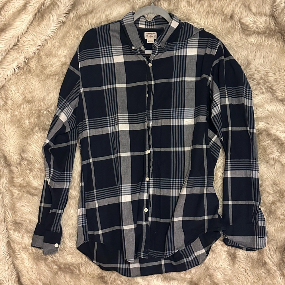 L Summer Plaid J. Crew Button Down